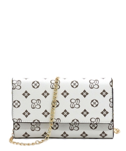 Monogrammed Clutch Wallet Cell Phone Purse CS061 IVORYTAN